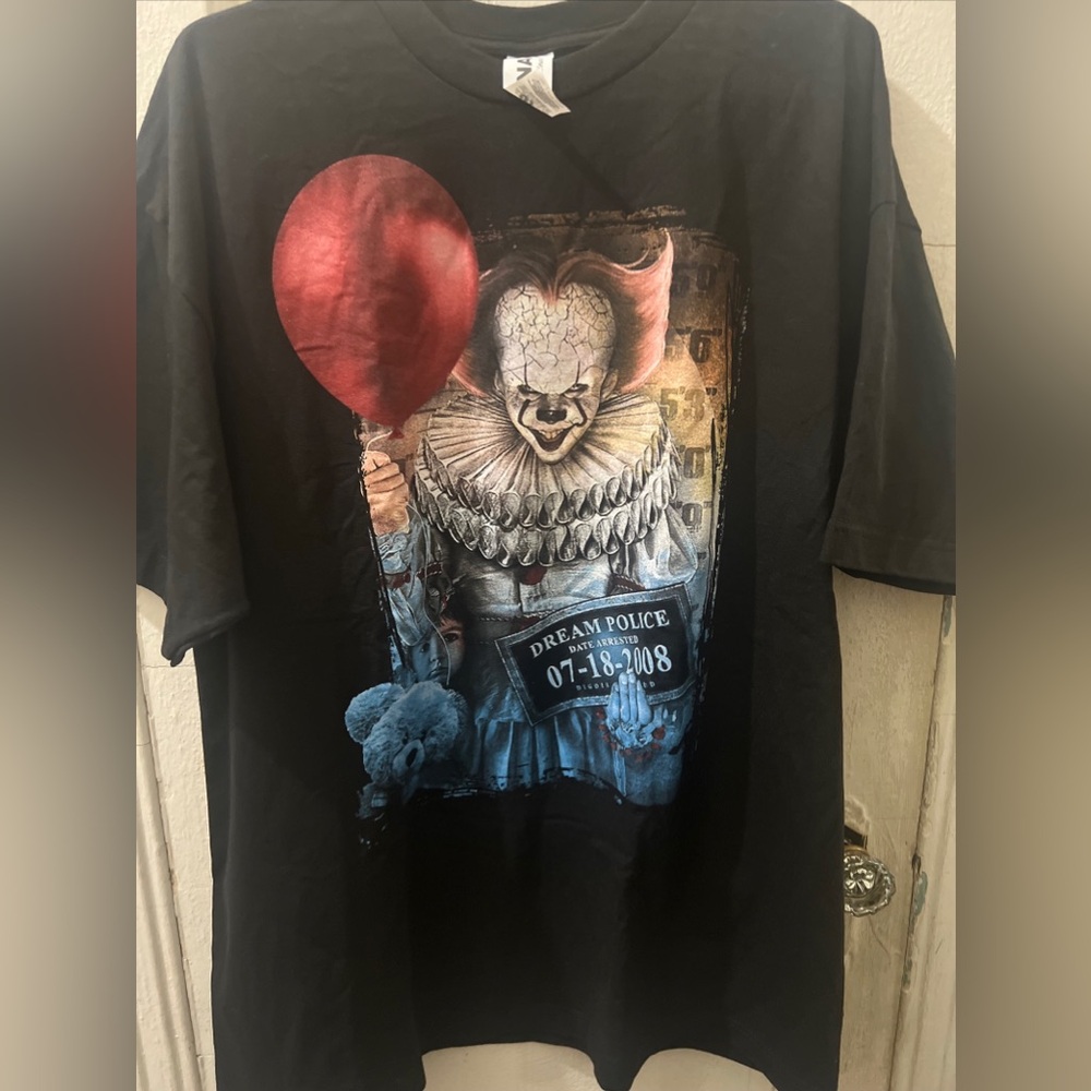“It” the movie pennywise Dream police 2008 black tshirt  XXL  promo film tee